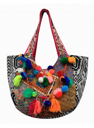 Bright tassel work bag